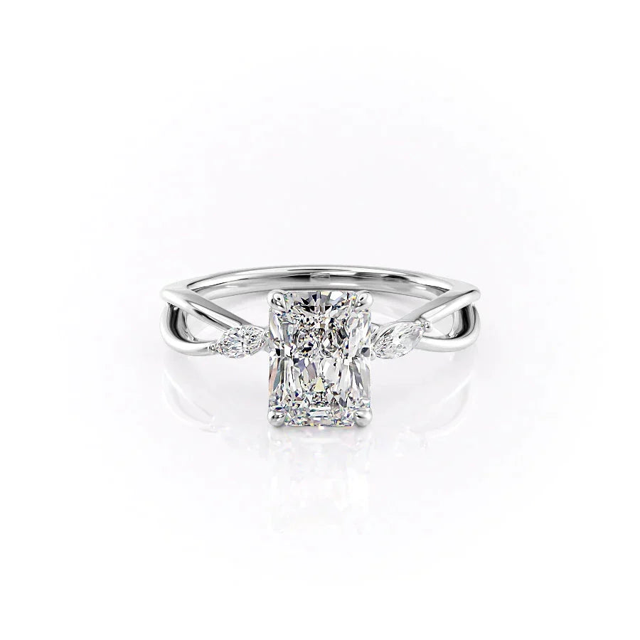 The Kelsey Set With A Radiant Moissanite