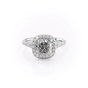 The Miley Set With A 1.5 Carat Cushion Lab Diamond