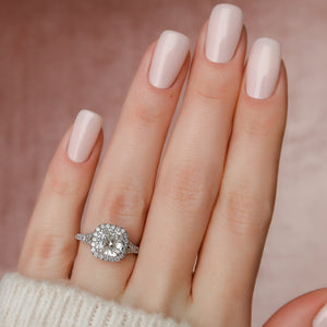 The Miley Set With A 2.5 Carat Cushion Lab Diamond