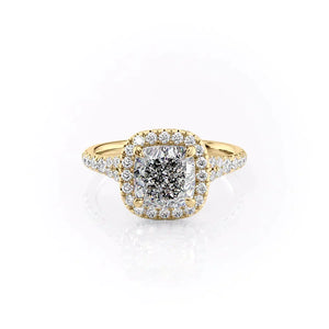 The Miley Set With A 5 Carat Cushion Moissanite