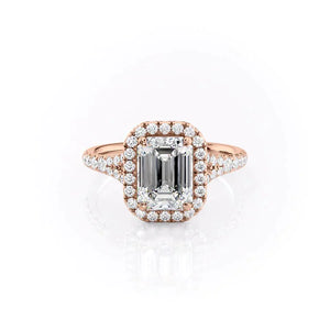 The Miley Set With A 3 Carat Emerald Moissanite