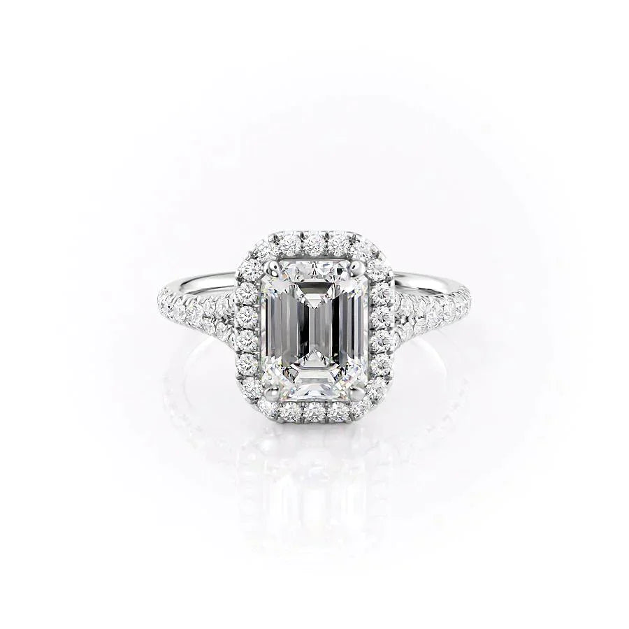 The Miley Set With A 2.5 Carat Emerald Moissanite