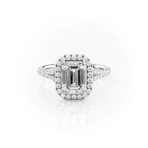 The Miley Set With A 2.5 Carat Emerald Moissanite
