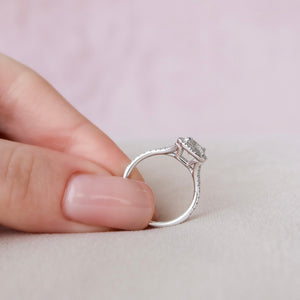 The Miley Set With A 1.5 Carat Emerald Moissanite