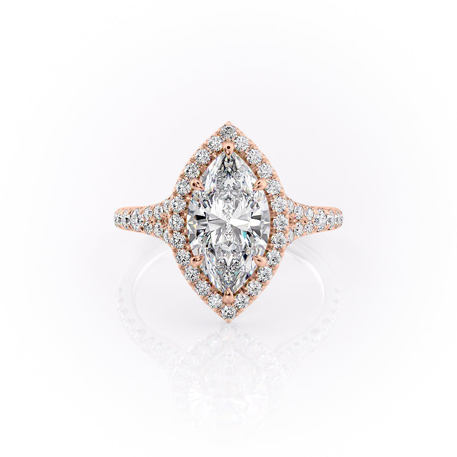 The Miley Set With A 3 Carat Marquise Moissanite