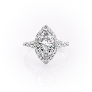 The Miley Set With A 3.5 Carat Marquise Moissanite