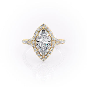 The Miley Set With A 2 Carat Marquise Lab Diamond