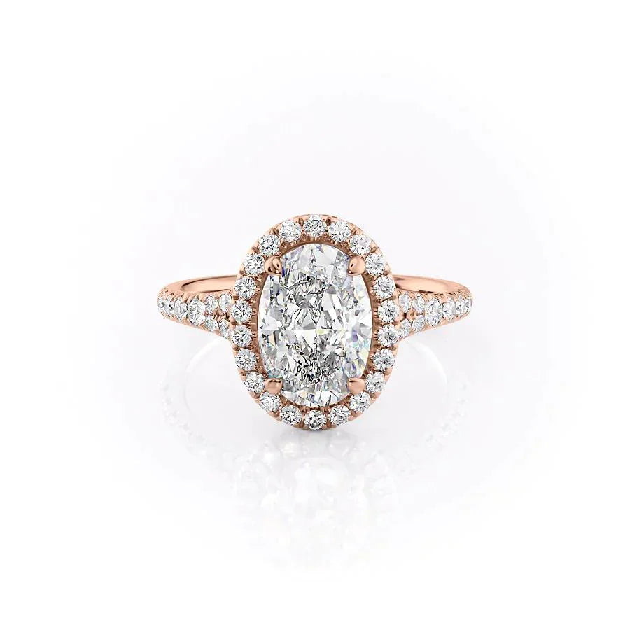 The Miley Set With A 2 Carat Oval Moissanite
