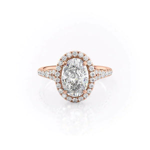 The Miley Set With A 2 Carat Oval Moissanite