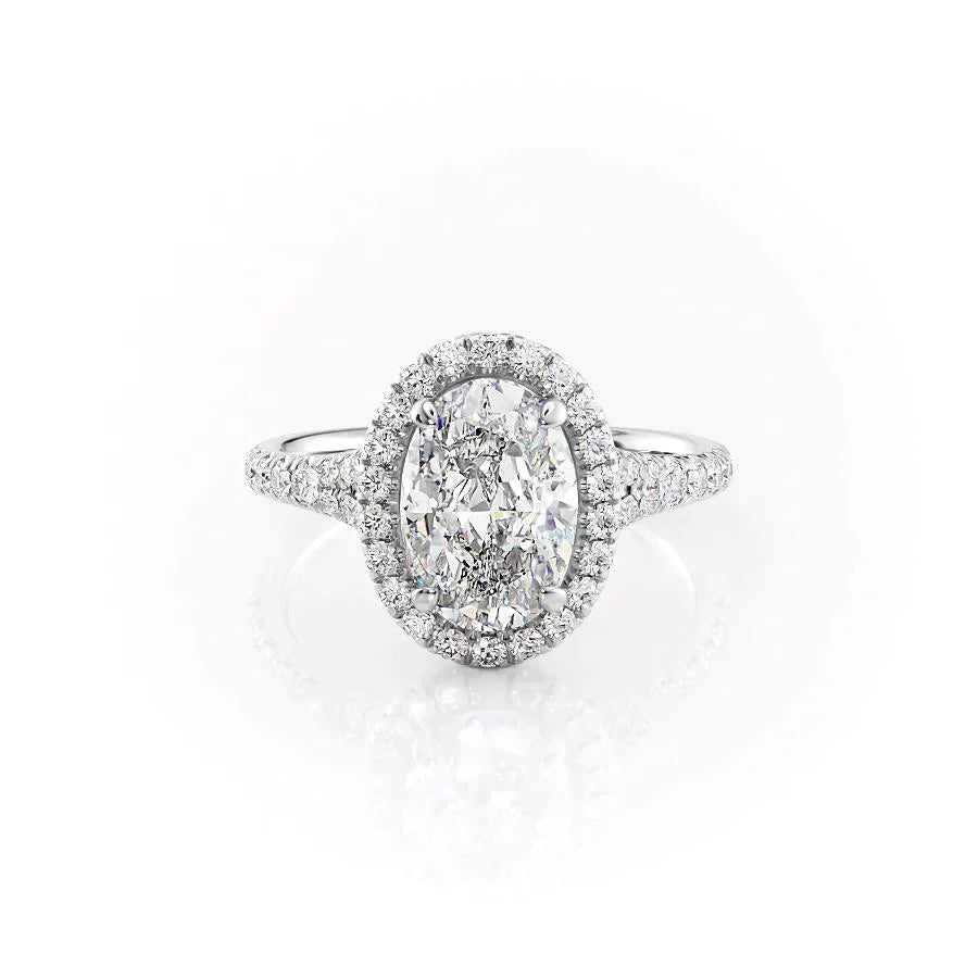 The Miley Set With A 4 Carat Oval Moissanite