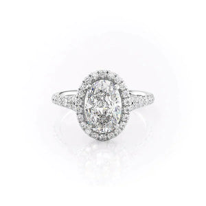 The Miley Set With A 1 Carat Oval Moissanite