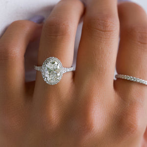 The Miley Set With A 1 Carat Oval Moissanite