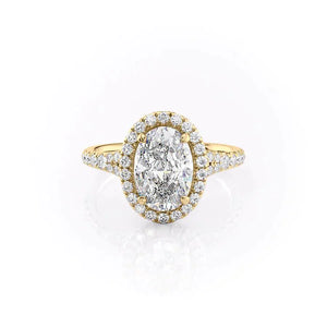 The Miley Set With A 4 Carat Oval Moissanite