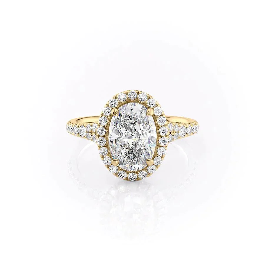 The Miley Set With A 2 Carat Oval Moissanite