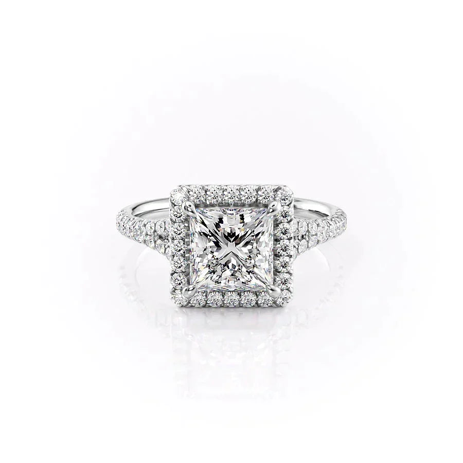 The Miley Set With A 1.5 Carat Princess Lab Diamond