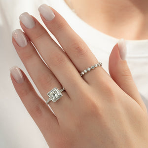 The Miley Set With A 1.5 Carat Princess Lab Diamond