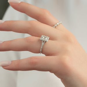 The Miley Set With A 1.5 Carat Princess Lab Diamond
