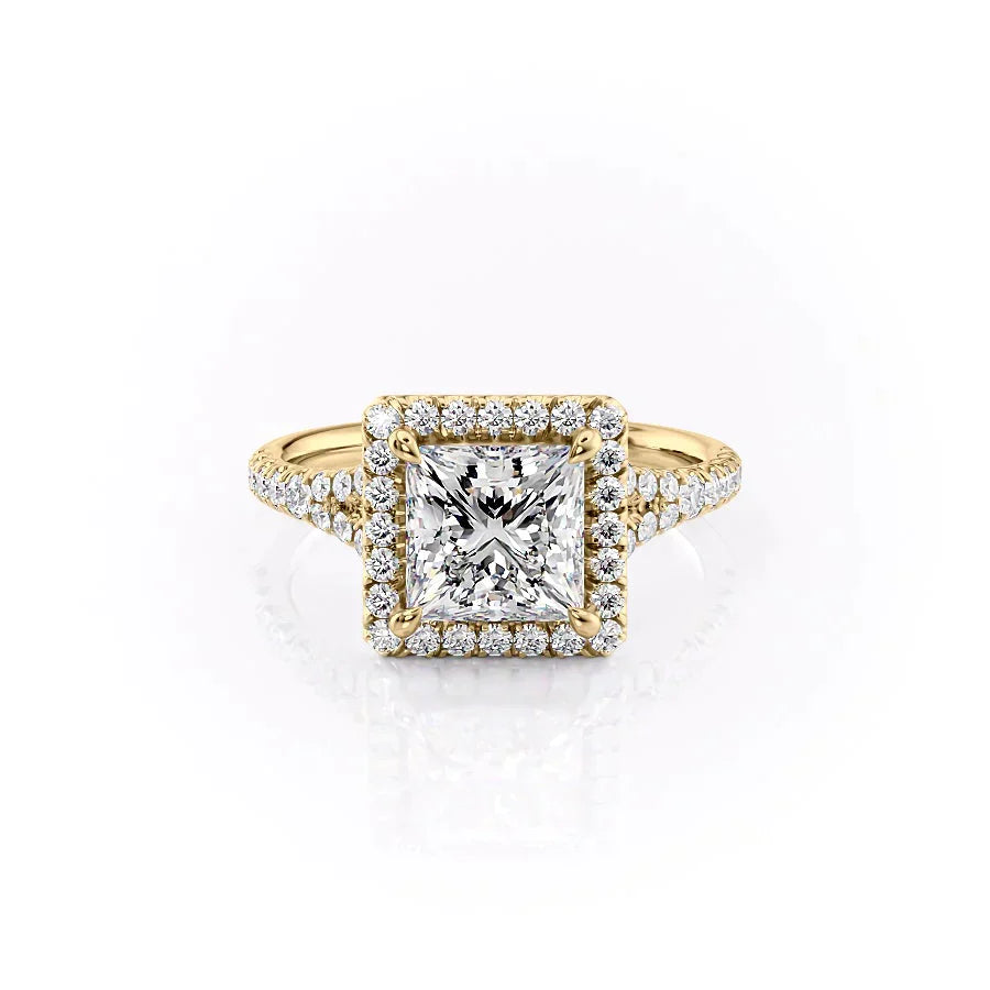 The Miley Set With A 2.5 Carat Princess Lab Diamond