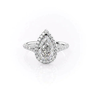 The Miley Set With A 4.5 Carat Pear Moissanite