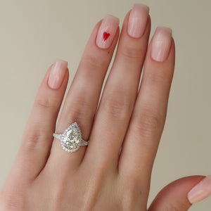 The Miley Set With A 1.5 Carat Pear Lab Diamond