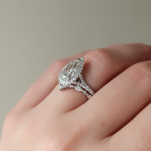 The Miley Set With A 1.5 Carat Pear Lab Diamond