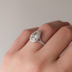 The Miley Set With A 1.5 Carat Pear Lab Diamond