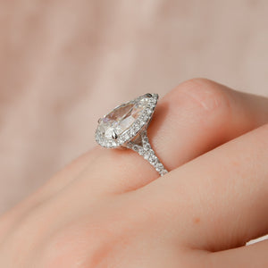 The Miley Set With A 1.5 Carat Pear Lab Diamond