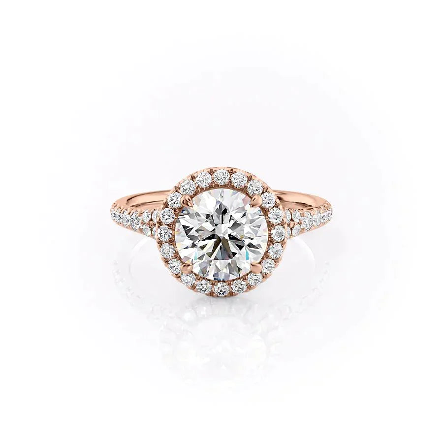 The Miley Set With A 3 Carat Round Lab Diamond