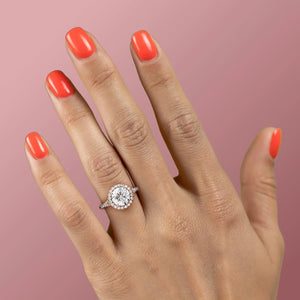 The Miley Set With A 3 Carat Round Moissanite