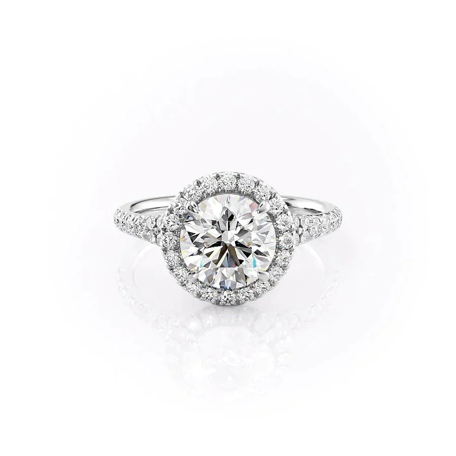 The Miley Set With A 2.5 Carat Round Moissanite