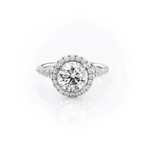 The Miley Set With A Round Moissanite
