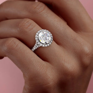 The Miley Set With A 3.5 Carat Round Moissanite