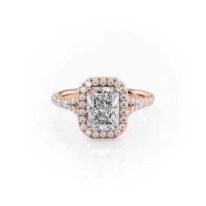The Miley Set With A 1 Carat Radiant Lab Diamond