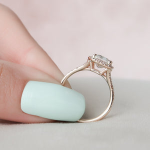 The Miley Set With A 3 Carat Radiant Lab Diamond