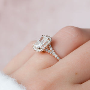 The Miley Set With A 3 Carat Radiant Lab Diamond
