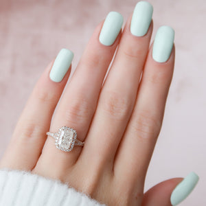 The Miley Set With A 3 Carat Radiant Lab Diamond