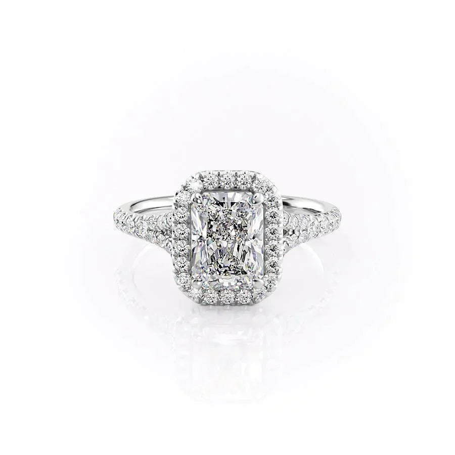 The Miley Set With A 5 Carat Radiant Moissanite