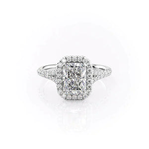 The Miley Set With A 3 Carat Radiant Lab Diamond