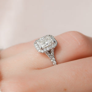 The Miley Set With A 2.5 Carat Radiant Lab Diamond