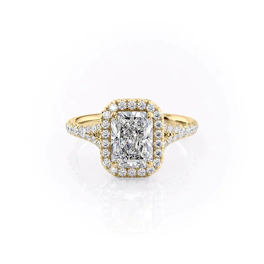 The Miley Set With A 2 Carat Radiant Moissanite