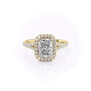 The Miley Set With A 4.5 Carat Radiant Moissanite