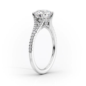 The Jade Set With A 4.5 Carat Oval Moissanite