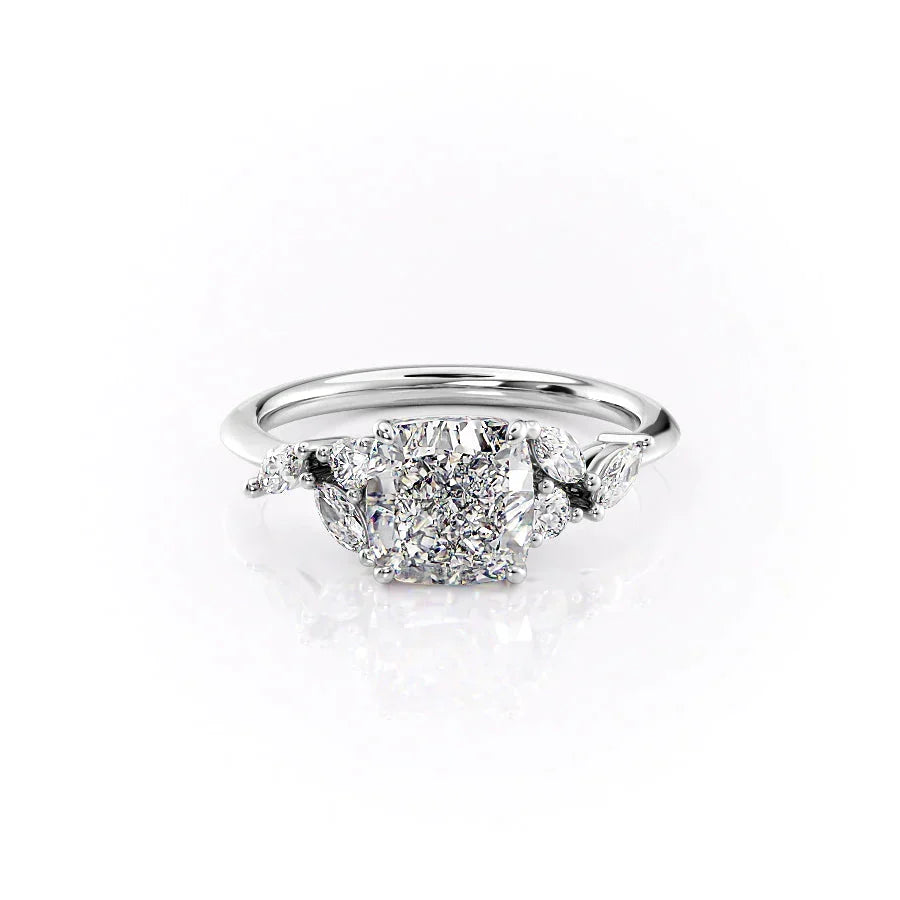The Melissa Set With A Cushion Moissanite