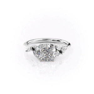 The Melissa Set With A 2.5 Carat Cushion Lab Diamond