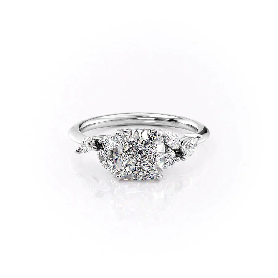 The Melissa Set With A 2 Carat Cushion Lab Diamond