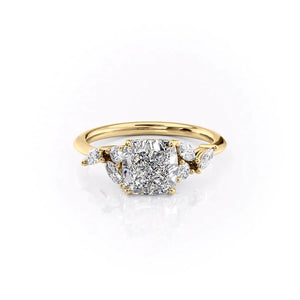 The Melissa Set With A Cushion Moissanite