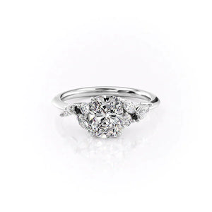 The Melissa Set With A Elongated Cushion Moissanite