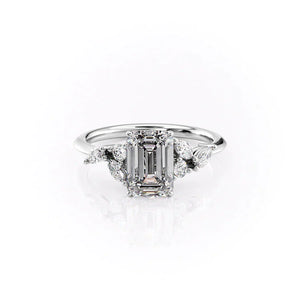 The Melissa Set With A 1 Carat Emerald Lab Diamond