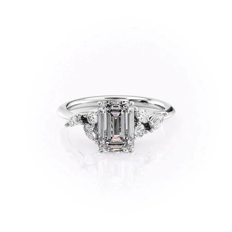 The Melissa Set With A Emerald Moissanite