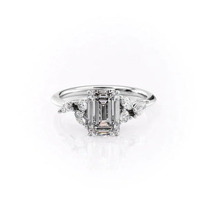 The Melissa Set With A Emerald Moissanite